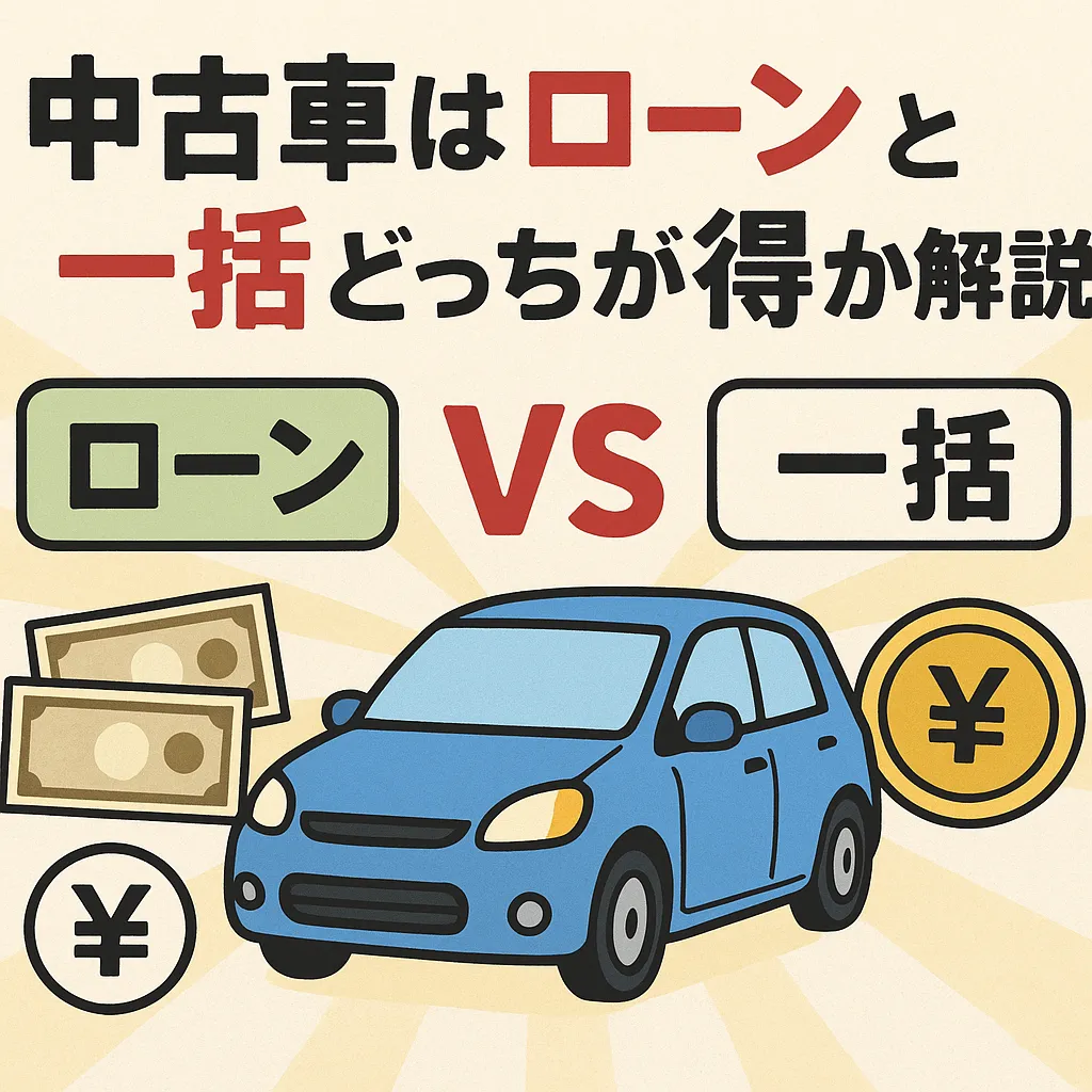 中古車はローンと一括のどっちを選ぶべきか徹底比較